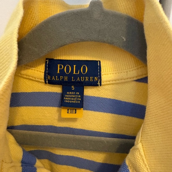 Polo by Ralph Lauren Yellow and Blue Striped Polo - Picture 2 of 4